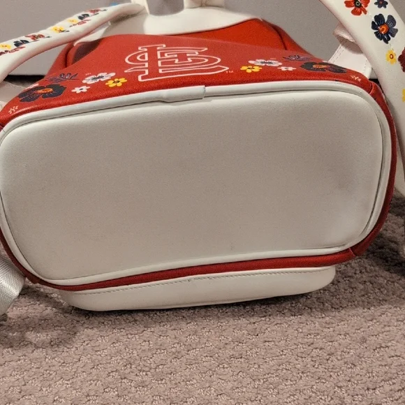 Loungefly MLB St. Louis Cardinals Floral Embroidered Mini Backpack - Picture 9 of 11